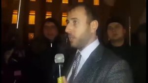 24.11.2015г. Сергей Рыбалка и активисты Финансового майдана после заседания ВРУ