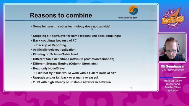 MariaDB Galera Cluster and M/S replication - Oli Sennhauser - FOSDEM 2022 смотреть онлайн