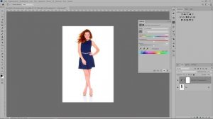 Как быстро заменить цвет платья в фотошоп