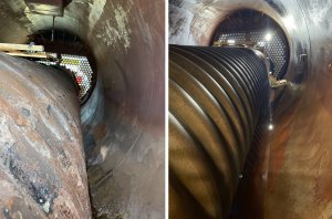 Очистка газового котла от отложений высоким давлением воды