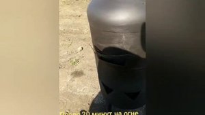 Коптилка из баллонов из под фреона