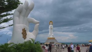 Хайнань, центр Буддизма Наньшань, статуя Гуаньинь, (Китай 2024)
