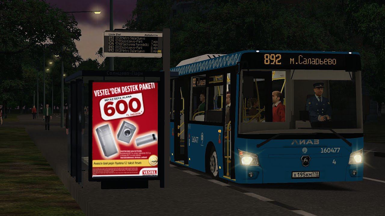 АВТОБУС С КРЮГЕРОМ И НОВЫЙ ИНФОРМАТОР В OMSI 2! - Москва маршрут 892 до Метро Саларьево смотреть онлайн