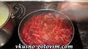 Красный борщ с кабачками, рецепт. Вкусно готовим.