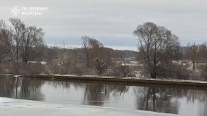 В Черниговскую обл. "приплыл" понтон, который, видимо, в самом начале СВО собрали российские войска.