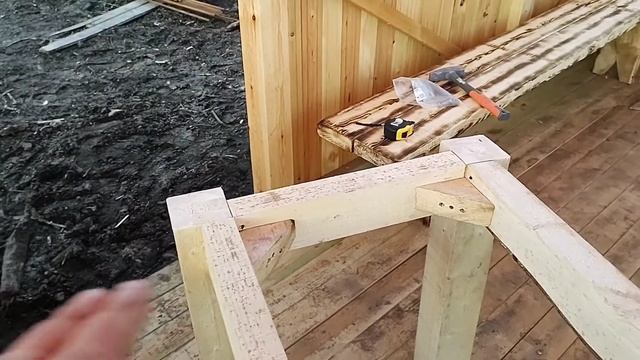 Стол в беседку своими руками. Легко и просто. смотреть онлайн