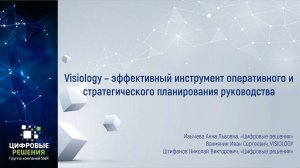 BI-решение на платформе Visiology