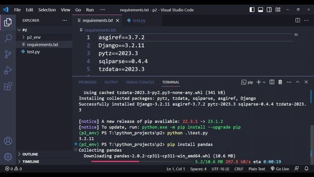 How to use requirements.txt file in virtual environment in python?  #pythonvirtualenvironment