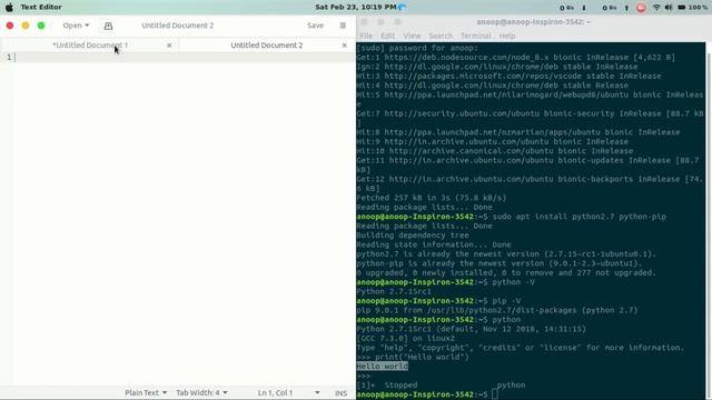 Python installation in Ubuntu | Python Tutorial 1 | Python Tutorial in Malayalam