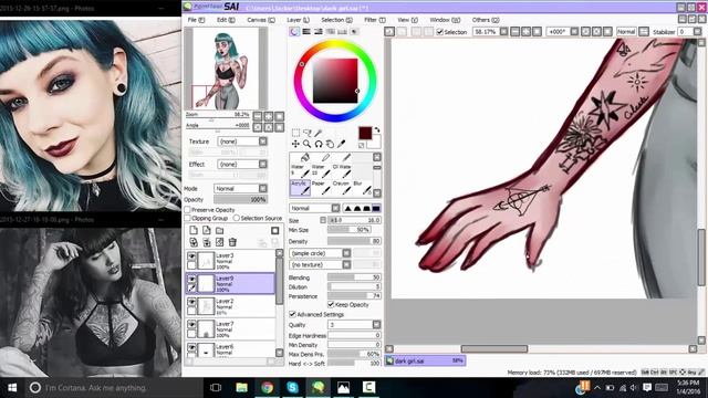 Speed Painting| Punk Tattoo girl смотреть онлайн