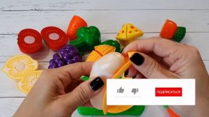 Играем и учим овощи и фрукты на липучках Название Фруктов и Овощей
