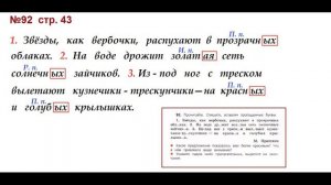 ГДЗ 4 класс, Русский язык, Упражнение. 92  Канакина В.П Горецкий В.Г Учебник, 2 част