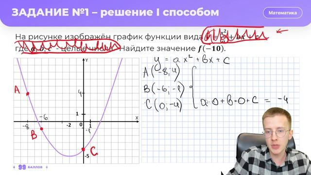 Графики функций. Задание 10 | МАСТЕР-ГРУППА | МАТЕМАТИКА смотреть онлайн