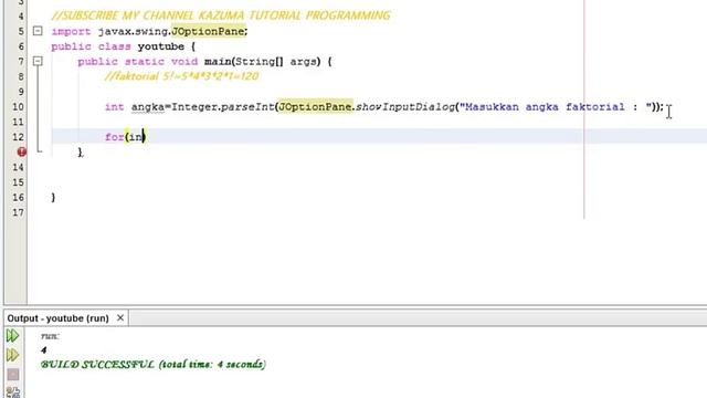 TRIK SOAL JAVA 9- MENAMPILKAN HASIL FAKTORIAL смотреть онлайн