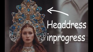 Embroidered Headdress inprogress/Кокошник из бисера