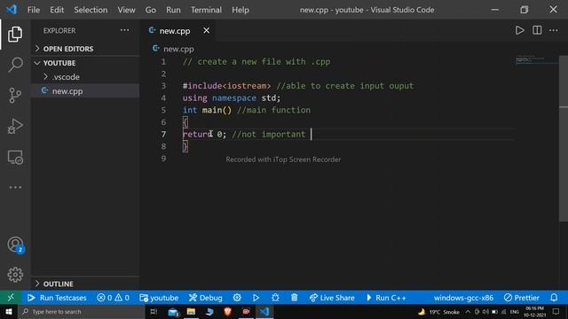 How to run your first program in Cpp/C++  #ITCODE  #github
