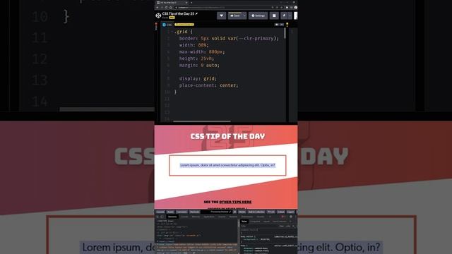 The fastest way to center vertically & horizontally with CSS