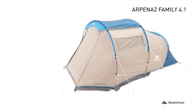 Установка кемпинговой палатки ARPENAZ FAMILY 4.1 (Сборка и разборка палатки от Quechua) | Декатлон