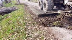 Нарезка кювета грейдером.