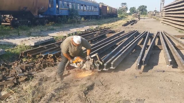 Резка рельс Р65. смотреть онлайн