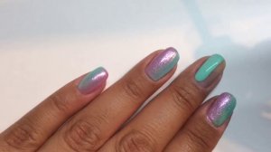 Pastel Gel Polish Gradient / Ombré | Mermaid Effect Nails