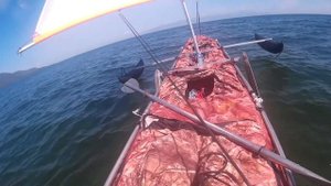 Байдарка щука с парусом на Байкале