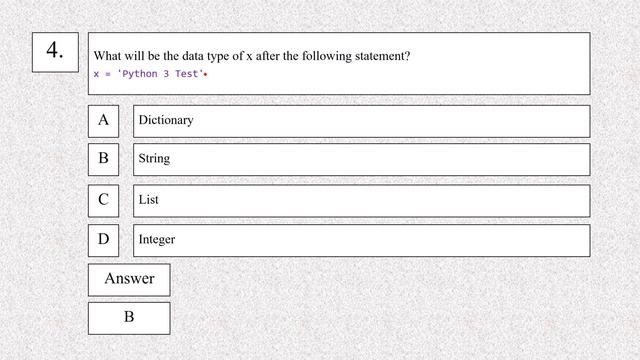 Python MCQ Questions with Answers  - Data type - Part 1