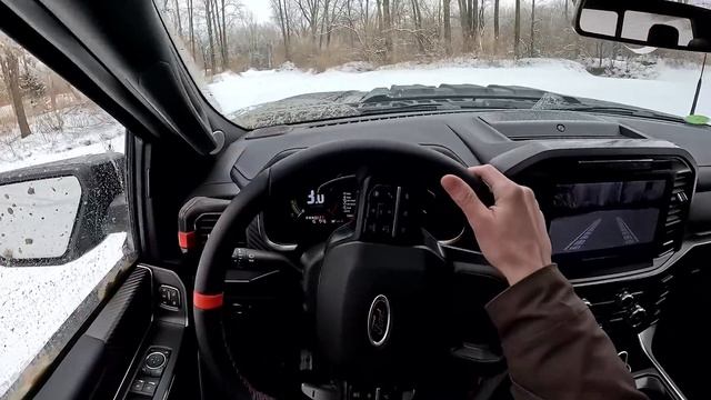 2023 Ford F-150 Raptor R - POV Snowy Off-road Drive (Binaural Audio) смотреть онлайн