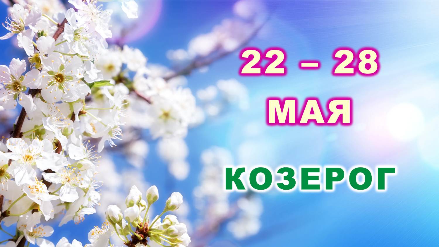 ♑ КОЗЕРОГ. ? С 22 по 28 МАЯ 2023 г. ? Таро-прогноз ?