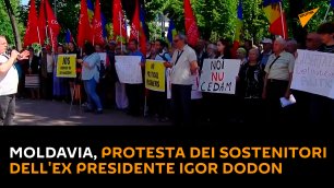 Moldavia, protesta dei sostenitori dell'ex presidente Igor Dodon