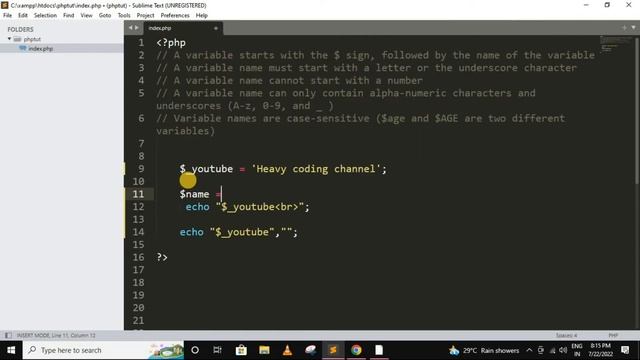 variables in php | php tutorial for beginners full - 6 | php tutorial | php full course #php
