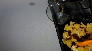 Картошка слоями с копчёной грудинкой