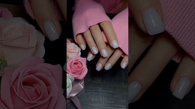 Для любви к себе не нужен повод🩷🥹 #молочный #однотонный #дизайн #короткиеногти #маникюр #доипосле