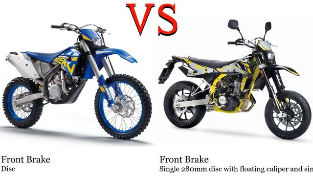 Husaberg FE 501 vs SWM SM 125 R Test specification comparison смотреть онлайн