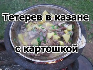 Тетерев в казане с картошкой. Очень ВКУСНО