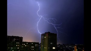 звук грозы, гром, ливень, молния