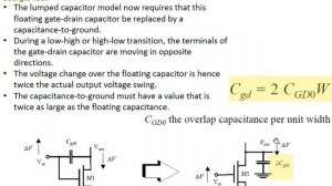 The MOS and Inverter Capacitances and Propagation Delay