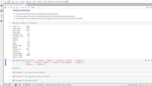 Data Types In Pandas