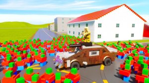 ЛЕГО ЗОМБИ АПОКАЛИПСИС! ВЫБИРАЮСЬ НА МАШИНЕ ПРОТИВ ЗОМБИ ИЗ ЛЕГО СИТИ В БРИК РИГС (Brick Rigs)