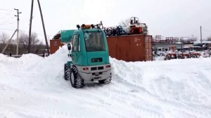 Японский фронтальный погрузчик mitsubishi WS310 с ковшом - убирает снег, улучшает жизнь.