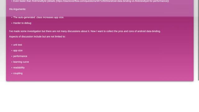 What are the pros and cons of android data-binding? смотреть онлайн