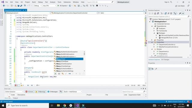 .Net Core Web API + MongoDB CRUD APIs смотреть онлайн