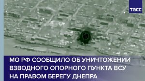 МО РФ сообщило об уничтожении взводного опорного пункта ВСУ на правом берегу Днепра