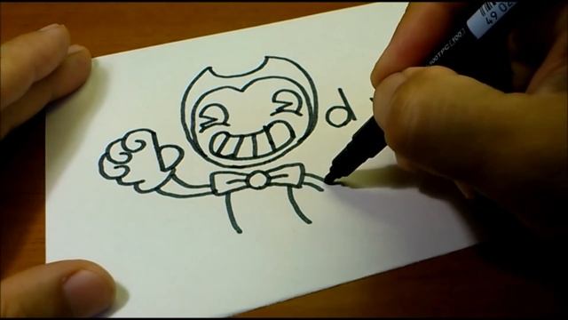 How to turn words BENDY into a Cartoon - Drawing doodle art on paper смотреть онлайн