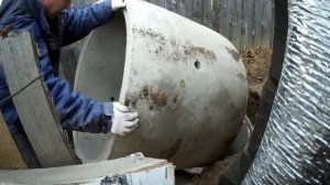 септик без откачки для слива с умывальника 2 кольца в песке