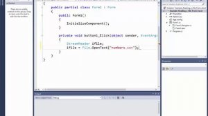 C# Programming - Reading in a File from Excel, Part 1