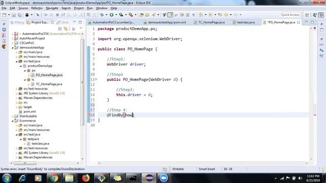 Basic Maven Selenium Test Using Page Object Model and Page Factory