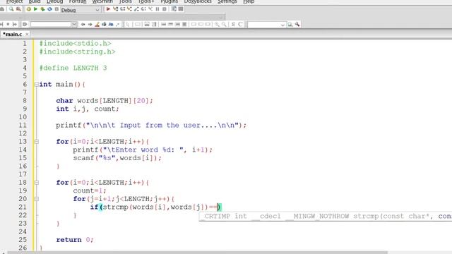 Program to find the frequency of words in an array of words | Array of Strings смотреть онлайн