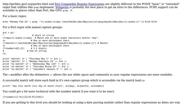 Unix & Linux: How to match date in Perl --- assuming UNIX regex is the same as Perl's? смотреть онлайн