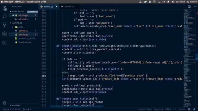 Python/Kivy POS System Part 4:Admin Dashboard(Part 23) смотреть онлайн